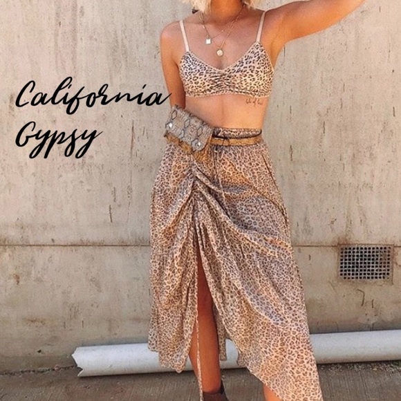 LAST ONE Leopard Ruched Skirt - Picture 9 of 16